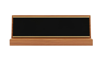 Wooden chalkboard sign isolated on transparent background