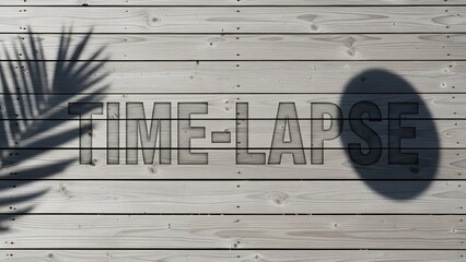Time Lapse Concept on Wooden Background.