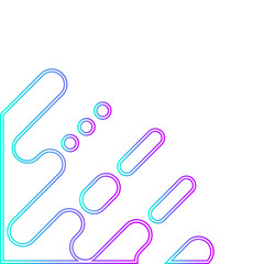 Fototapeta premium Neon Geometric Corner Decoration