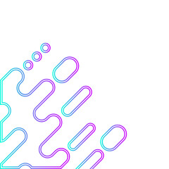 Neon Geometric Corner Decoration