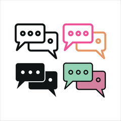 Speech bubble icon vector design template