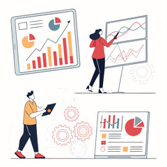 businessman with chart