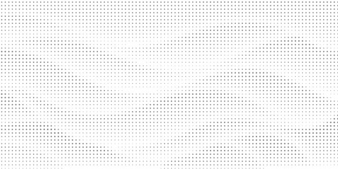 Black halftone wave background. Abstract grainy fluid texture. Dotted curved dot flow wallpaper. Grit swoosh overlay element for poster, banner, brochure, flyer, leaflet, template. Vector backdrop