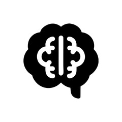 Bold icon of human brain