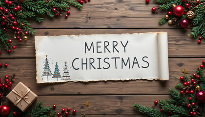 christmas decoration on a wooden background