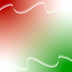Christmas-colored gradient abstract background with white ribbon frame
