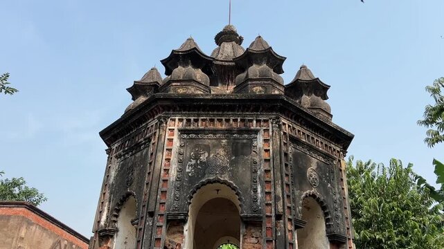 Famous Hindu temple at Narajole Palace, Midnapore, India