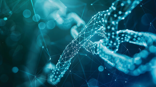 Futuristic Blockchain Node Background with Minimal Digital Network Connections, Clean Composition and Glowing Tech Elements for Corporate Presentations, Fintech Posters and Crypto-related Design Proje