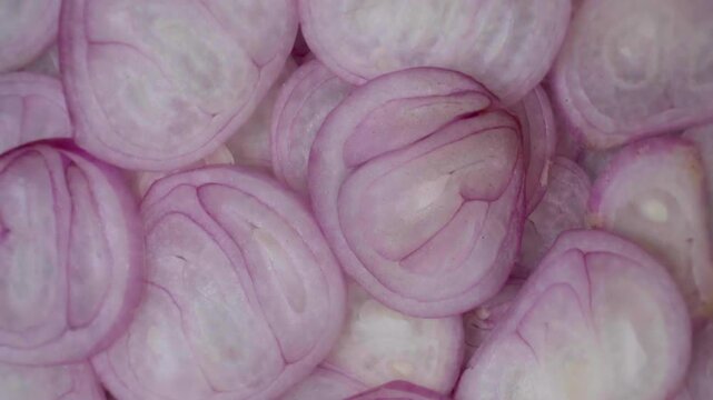 Close-up of Sliced Shallots for Cooking