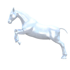 金属の馬 メタルの馬 馬 3DCG レンダリング画像 金属 メタル