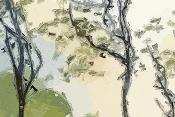 Various oil paintings, flowers, chrysanthemums, lotus leaves, lotus flowers, lakes, dragonflies, reeds, strawberries, landscapes, figures, forests