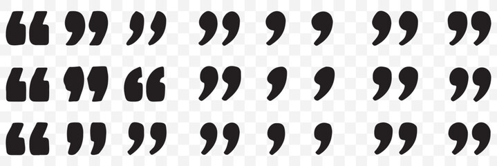 Quote icon vector illustration. Quotation mark sign and symbol. Set of quote mark . Quotation mark icon collection on white background. double quotation vector symbol