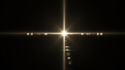 Bright star shining in the dark night sky isolated on transparent background