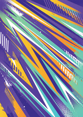 Dynamic Abstract Grunge Lighting Lines with Vibrant Colors
