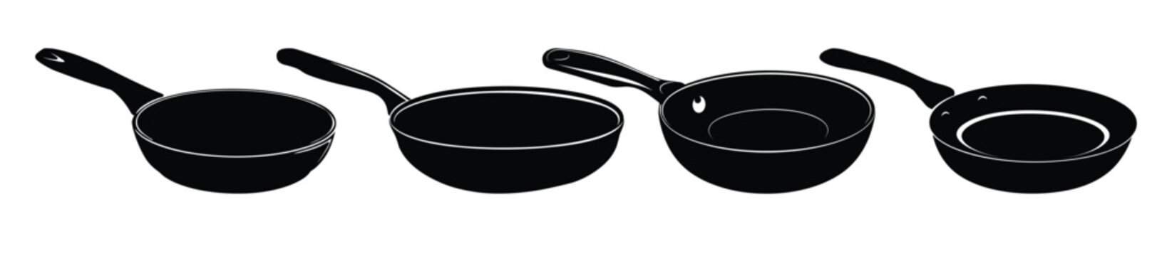 frying pan silhouette bundle