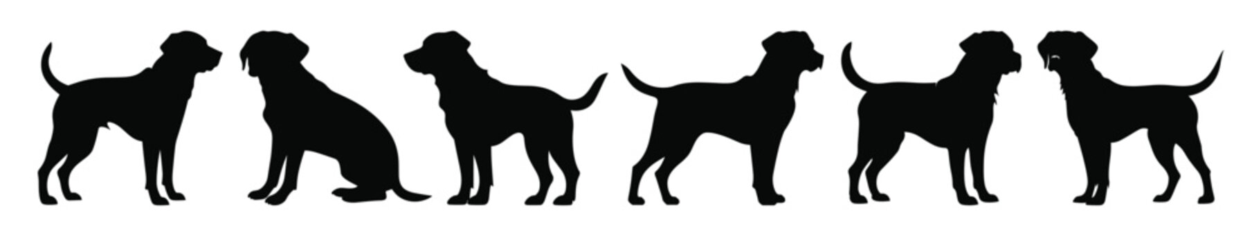 labrador retriever dog silhouette bundle 