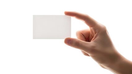 Fototapeta premium Hand reaching to touch or select a white square on a plain background