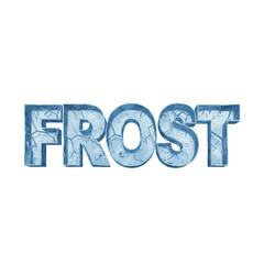 frost ice  on the white background