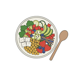 Healthy Food Bowl Ingredient Collection