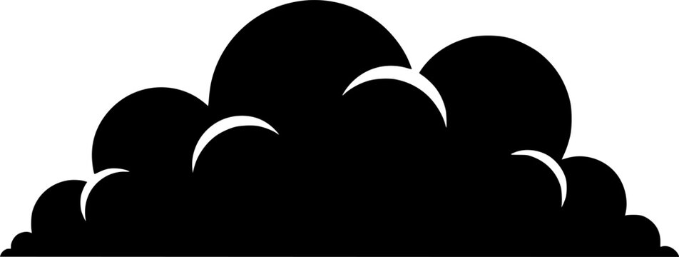 cloud vector black and white