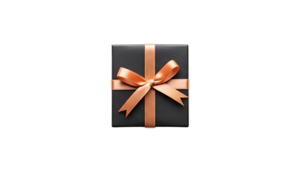 Elegant black gift box with satin ribbon bow, perfect for special occasions