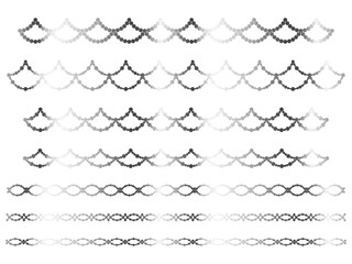 丸、半円ラインうろこ2、2銀