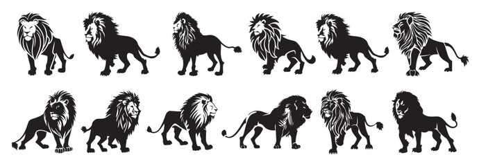 lion king silhouette black logo animals silhouettes icons © Zimal
