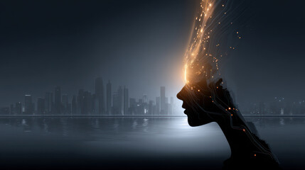 artificial intelligence in the form of a girl, future technologies. Artificial Intelligence, Futuristic Digital Technology, Metaverse of Digital Intelligent World