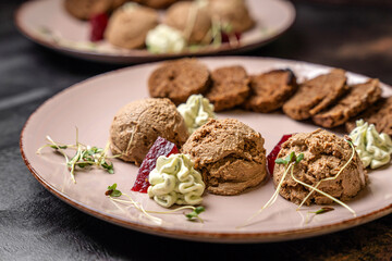 Rustic Liver Pate Appetizer Restaurant Plating