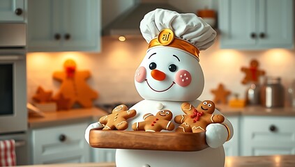snowman in the kitchen