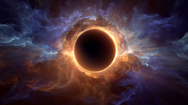 Solar eclipse cosmic space dramatic background