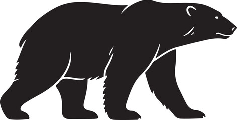 Walking polar bear silhouette © ShahinArt