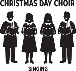 Christmas day choir singing a festive song