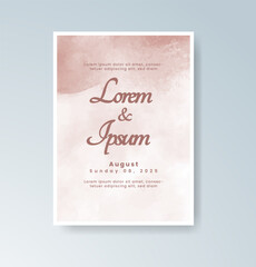 Luxury Watercolor wedding invitation card for you 