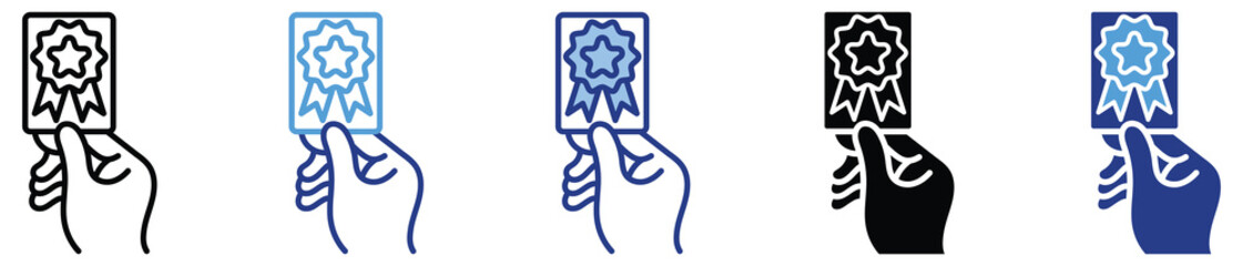 Obraz premium Branding icon set in multiple style collection