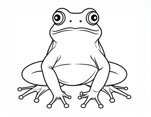frog on a white background