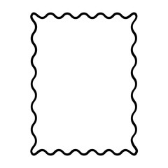 Fototapeta premium Vector black line icon for Zigzag border