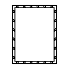 Vector black line icon for Bordered rectangular frame