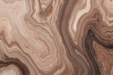 An abstract design featuring wavy lines and curves, blending various shades of brown and cream. The texture appears layered, creating a sense of depth and flow.