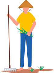 Traditional Farmer Illustration