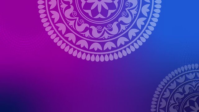 Intricate mandala animation video, circle decoration ornament Decorative Elegant mandala copy space loop Animation video, Rotating mandala video