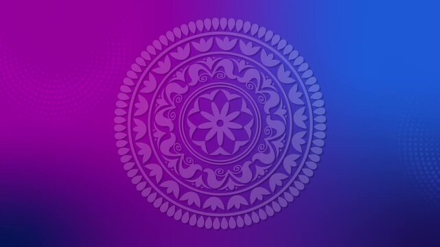 Intricate mandala animation video, circle decoration ornament Decorative Elegant mandala copy space loop Animation video, Indian mandala video
