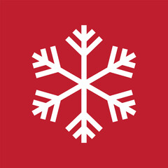 Basic Simple Minimalist Snowflake 4th Style for Christmas. Editable Icon Vector