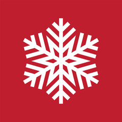 Basic Simple Minimalist Snowflake 5th Style for Christmas. Editable Icon Vector
