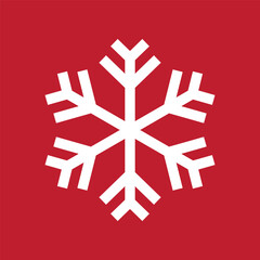 Basic Simple Minimalist Snowflake 6th Style for Christmas. Editable Icon Vector