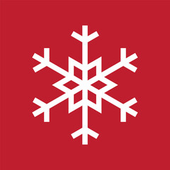 Basic Simple Minimalist Snowflake 17th Style for Christmas. Editable Icon Vector