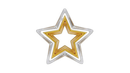 Obraz premium 3D Star Rendered on White Background