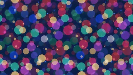 Vibrant Multicolored Bubbles on Dark Background.