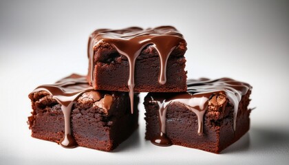 chocolate dessert on a white floor 