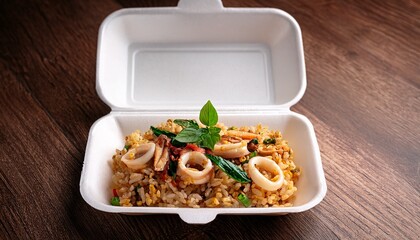 Rice with meat and mint 